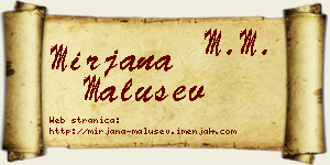 Mirjana Malušev vizit kartica